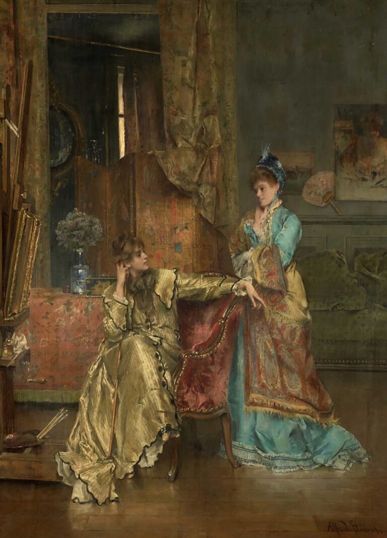The-Visit-(c.-1870)-by-Alfred-Stevens
